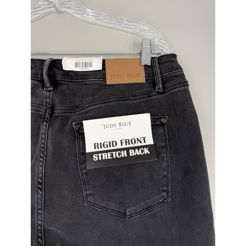 Judy Blue 90's Straight Jeans Women's 15/32 High Waist Rigid Front Stretch Back - Picture 3 of 11